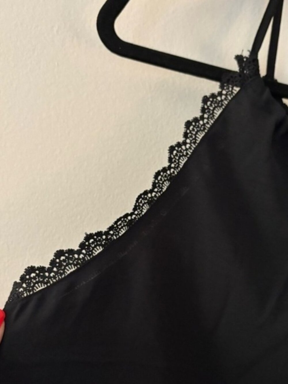 Black Lace Trim Top - Picture 3 of 3